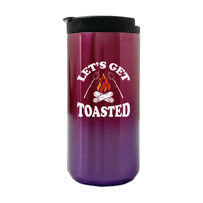 Let's Get Toasted Camping Fireplace 14oz Coffee Tumbler