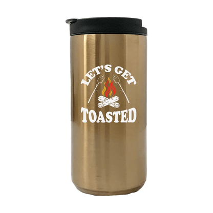 Let's Get Toasted Camping Fireplace 14oz Coffee Tumbler