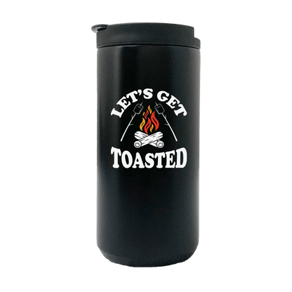 Let's Get Toasted Camping Fireplace 14oz Coffee Tumbler